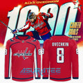 Washington Capitals Celebrating Alex Ovechkin 1000th Career Goal Hockey Jersey
