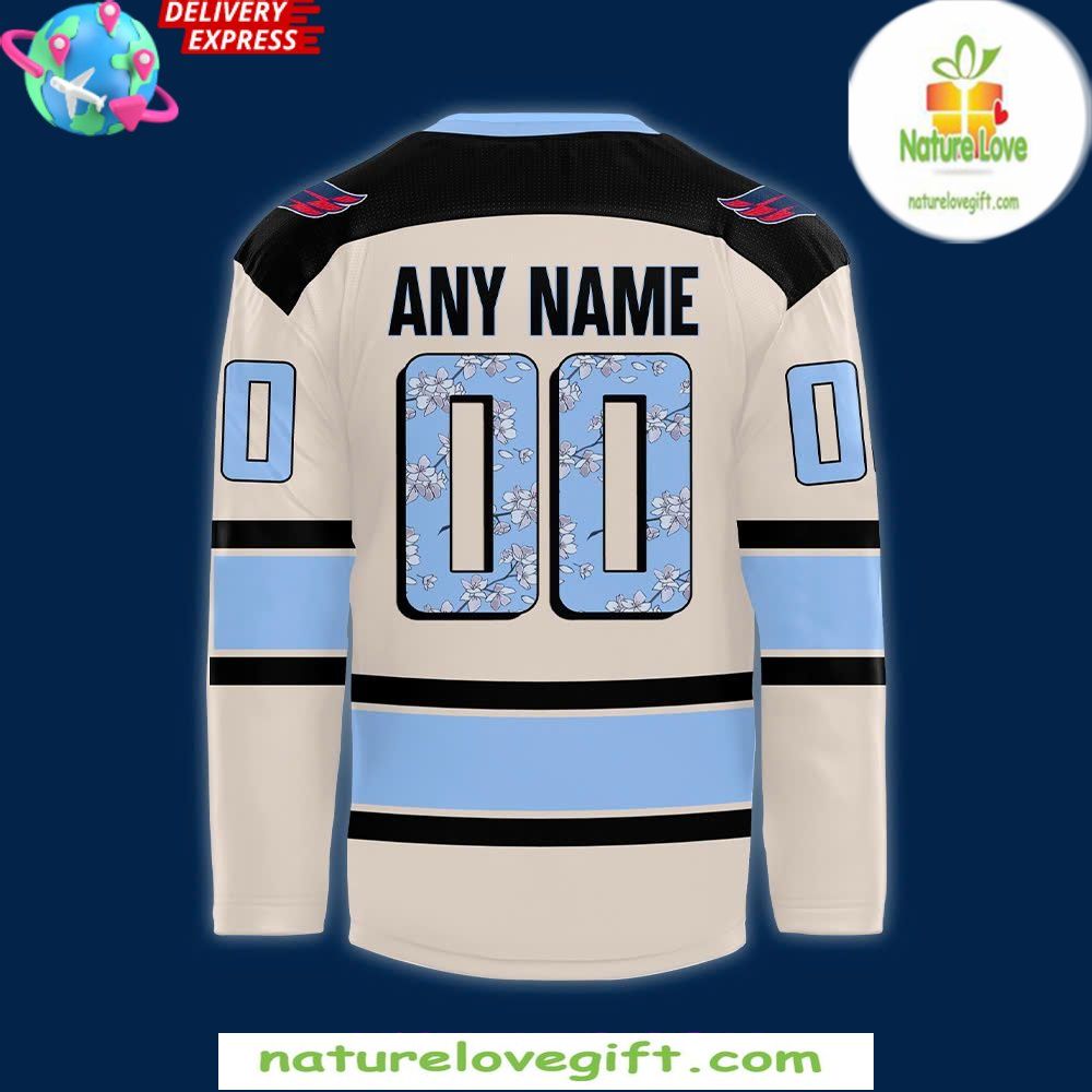 Washington Capitals 2026 Cherry Blossom Hockey Jersey Cream