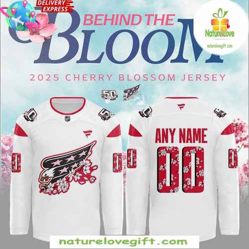 Washington Capitals 2026 Cherry Blossom Red Hockey Jersey