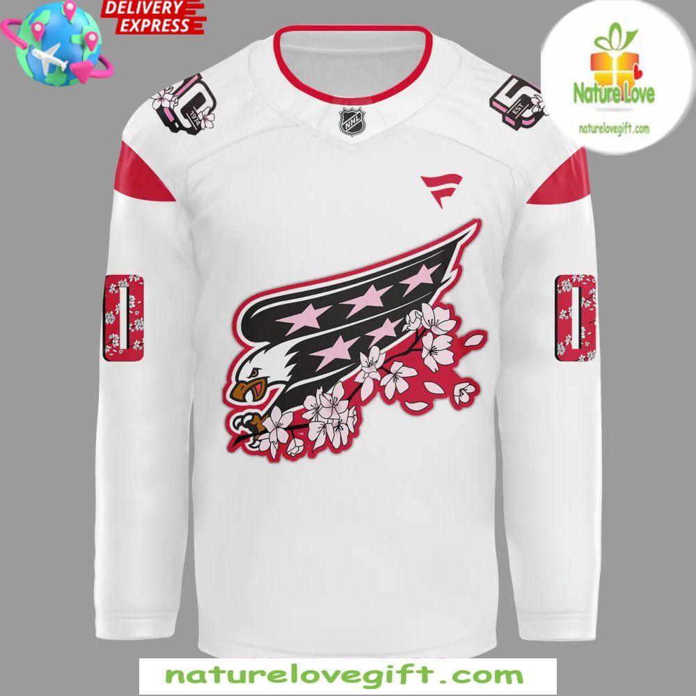 Washington Capitals 2026 Cherry Blossom Red Hockey Jersey