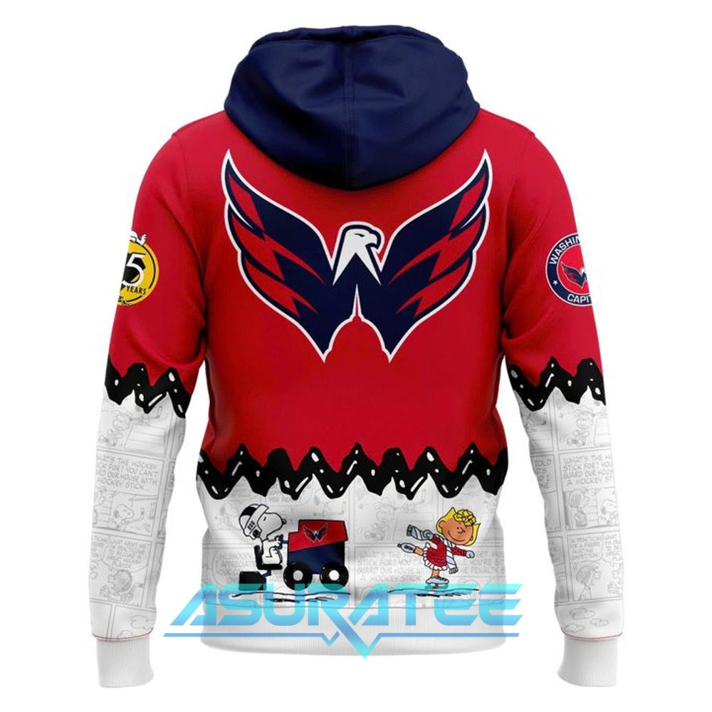 Washington Capitals ”Peanuts Night” 2026 Snoopy Special Hoodie, Cap