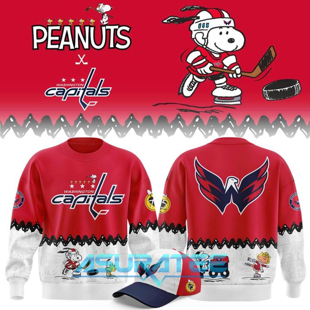 Washington Capitals ”Peanuts Night” 2026 Snoopy Special Sweatshirt