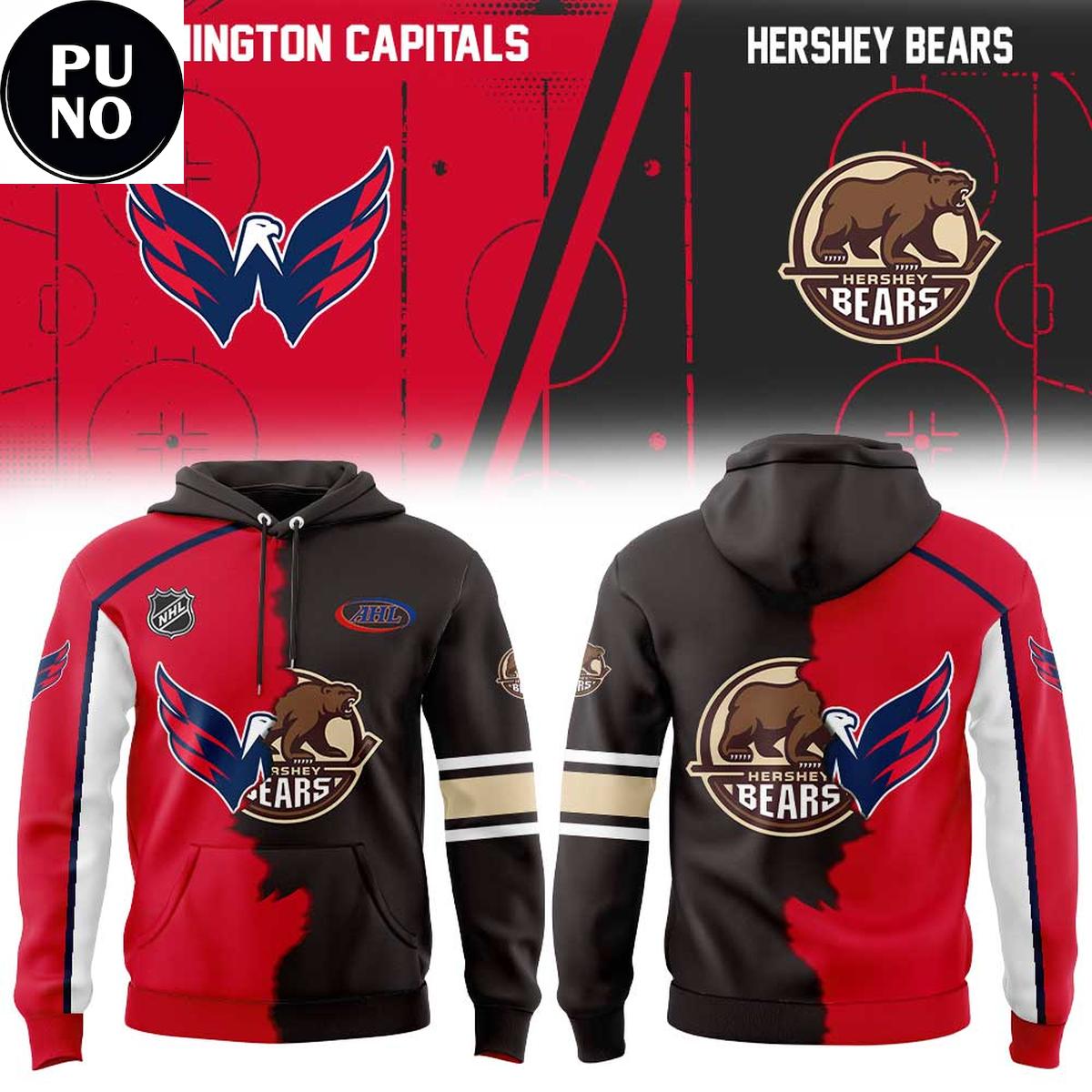 Washington Capitals x Hershey Bears Mashup Logo 2026 Hoodie T-Shirt