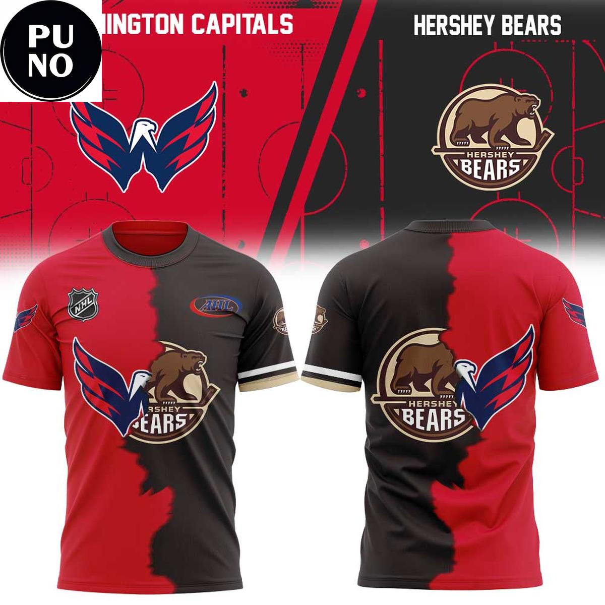 Washington Capitals x Hershey Bears Mashup Logo 2026 Hoodie T-Shirt