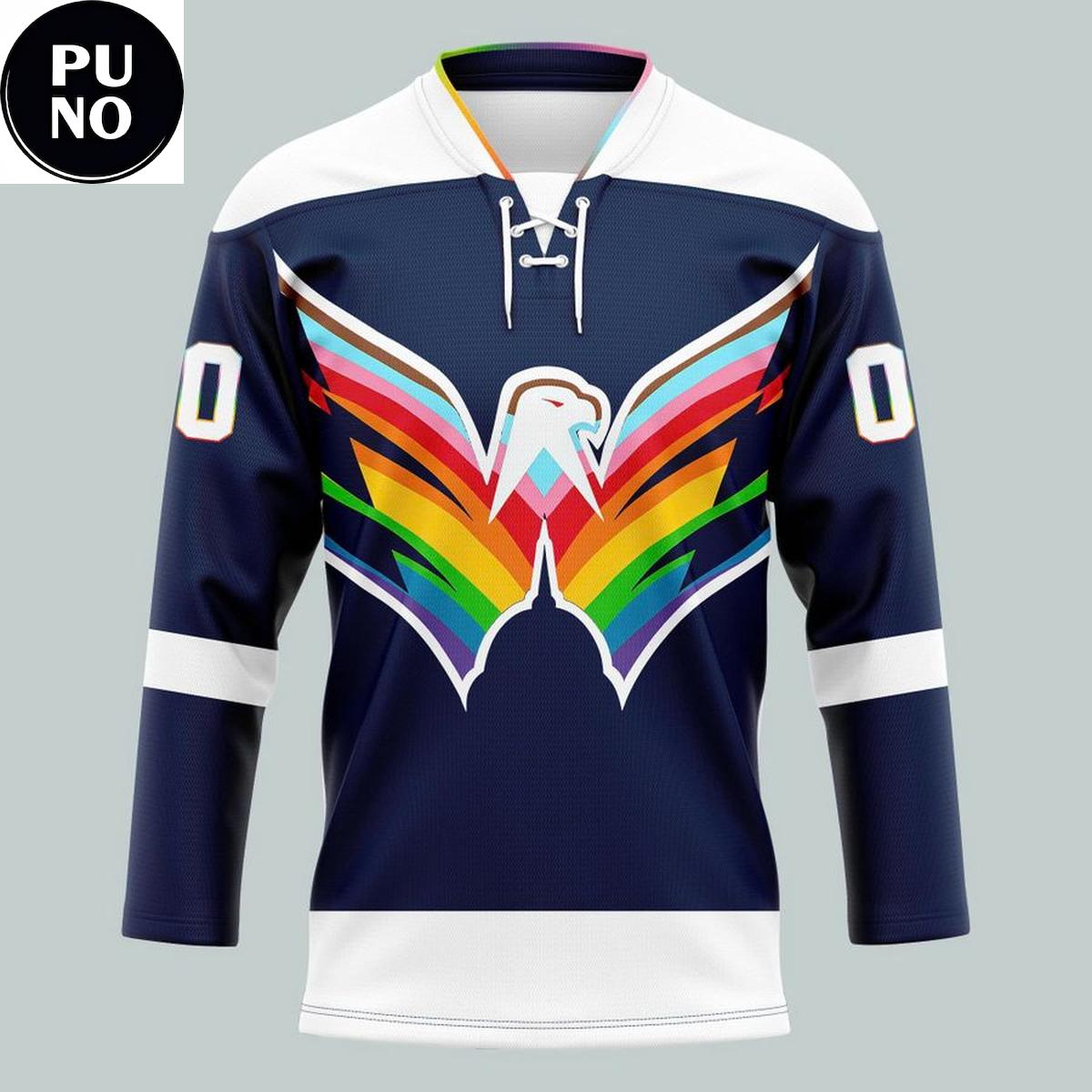 Washington Capitals x Pride Night 2026 Personalized Hockey Jersey