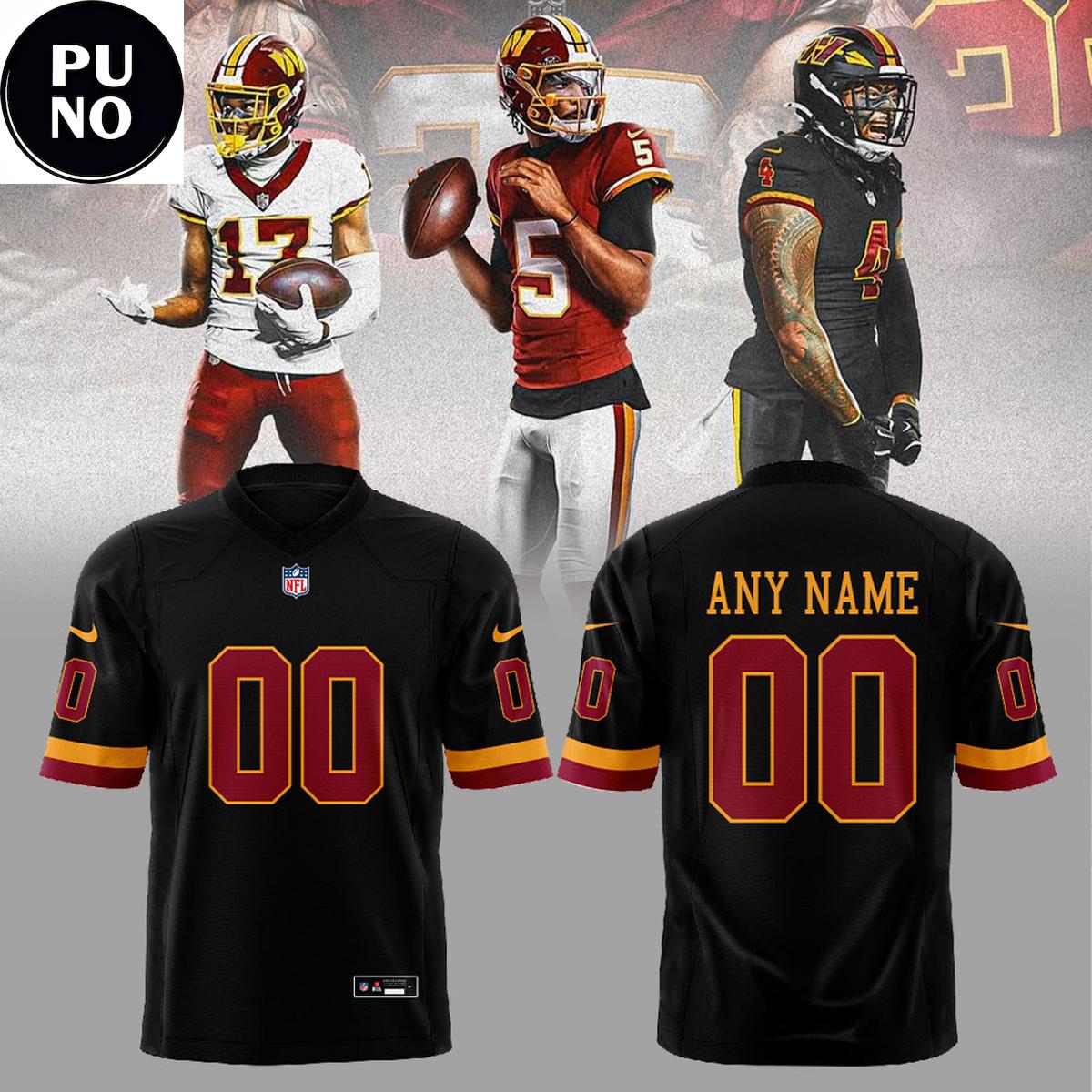 Washington Commanders 2026 Hold The Burgundy & Gold Personalized Football Jersey