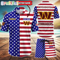 Washington Commanders American Flag Hawaii Shirt