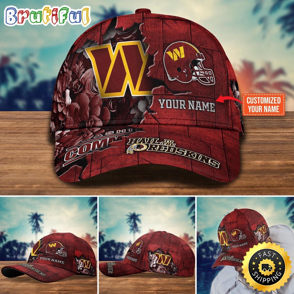 Washington Commanders Baseball Cap Flower Custom Trending Cap