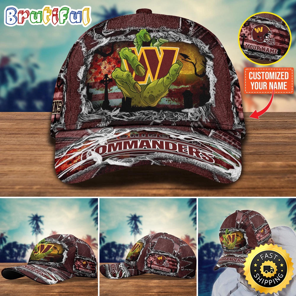 Washington Commanders Baseball Cap Halloween Cap Customize For This Season