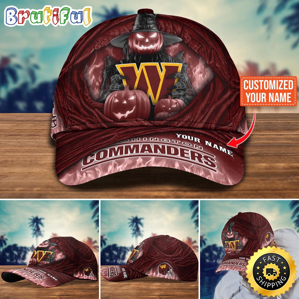 Washington Commanders Baseball Cap Halloween Custom Cap For Fans