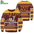 Washington Commanders Merrykissmyass Funny Santa Claus Christmas Ugly Sweater