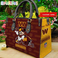 Washington Commanders Mickey Leather Bag Custom Name Women Bag