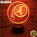 Washington Football Team Night Light Football 3D Illusion LED Lamp