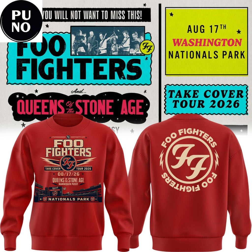 Washington Nationals x Foo Fighters Take Cover Tour 2026 Hoodie Shirt