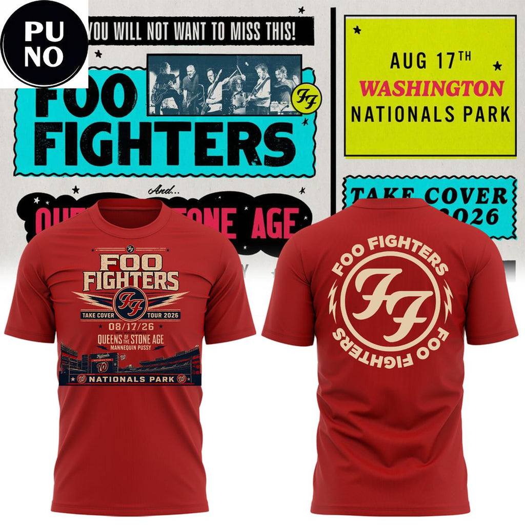 Washington Nationals x Foo Fighters Take Cover Tour 2026 Hoodie Shirt