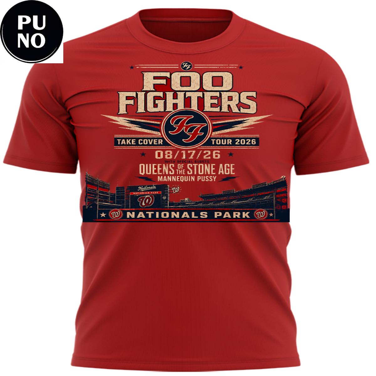 Washington Nationals x Foo Fighters Take Cover Tour 2026 Hoodie Shirt