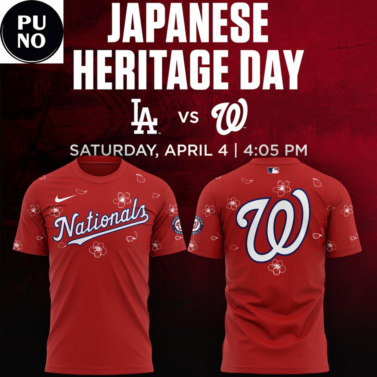 Washington Nationals x Japanese Heritage Day 2026 Sakura Blossom Hoodie T-Shirt