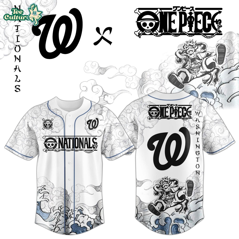 Washington Nationals x One Piece Jersey 2026 Luffy Gear 5