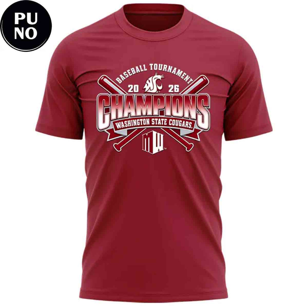 Washington State Cougars Baseball Tournament Champions T-Shirt
