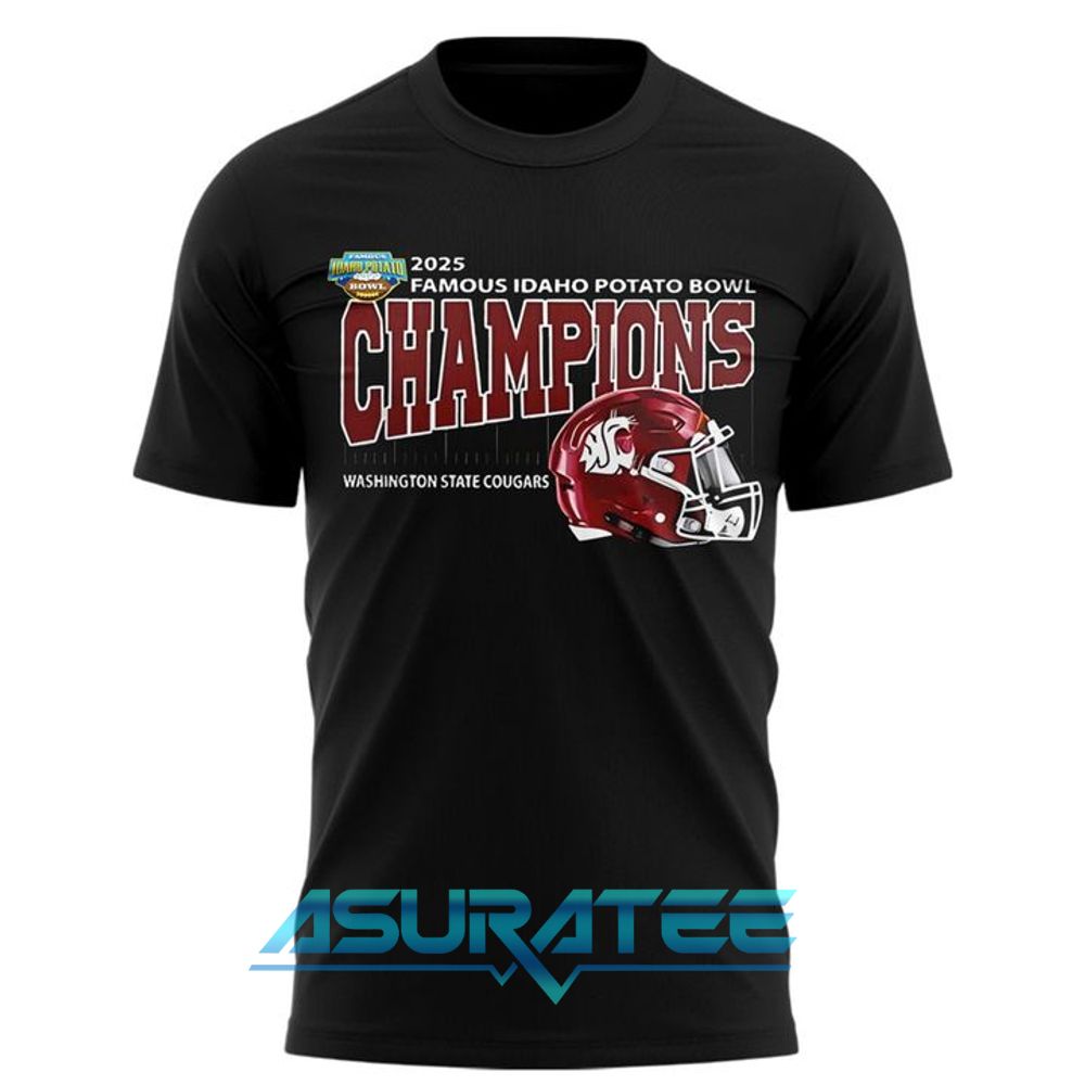 Washington State Cougars Football Are 2025 Famous Idaho Potato Bowl Champions Shirt