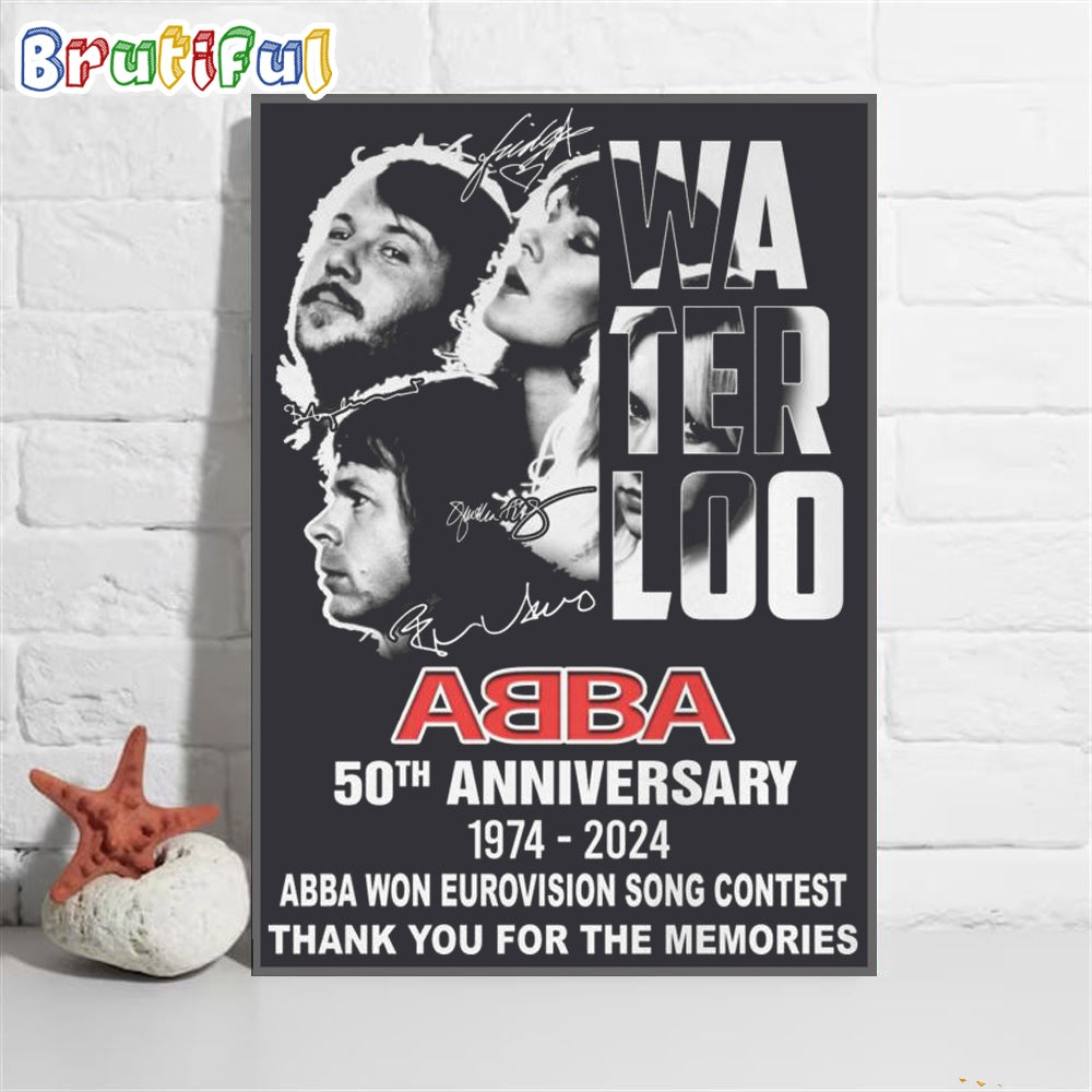 Water Loo ABBA Won Eurovision Song Contest Wall Art Poster Canvas