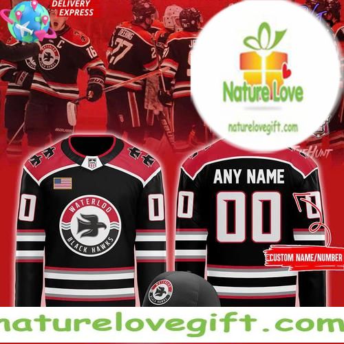 Waterloo Black Hawks 2026 Hockey Jersey New Uniforms