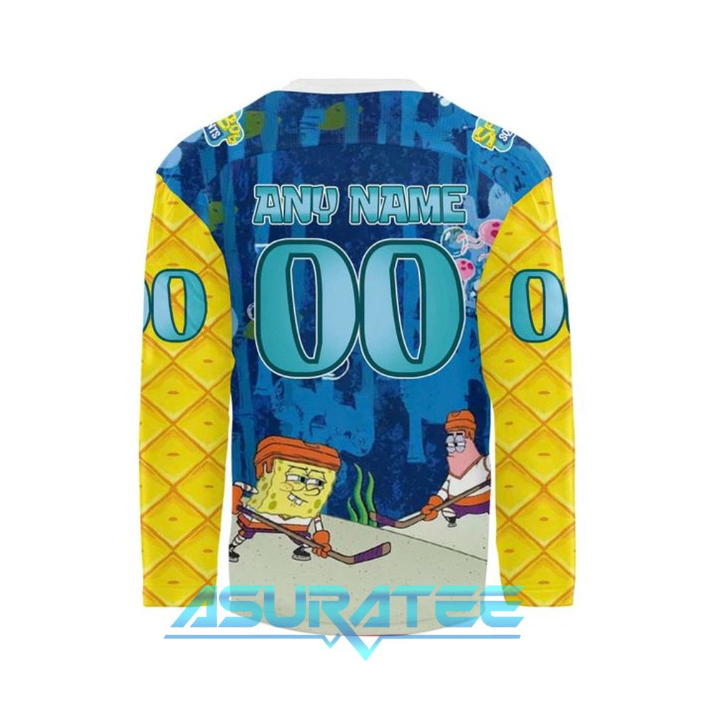 Waterloo Black Hawks x SpongeBob SquarePants Night Hockey Jersey