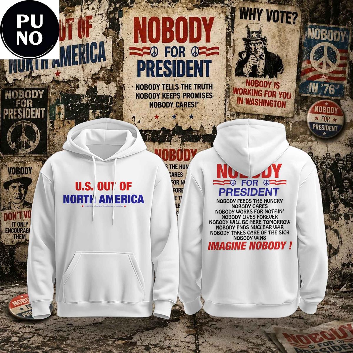 Wavy Gravy Tribute 1976 Nobody For President Hoodie T-Shirt