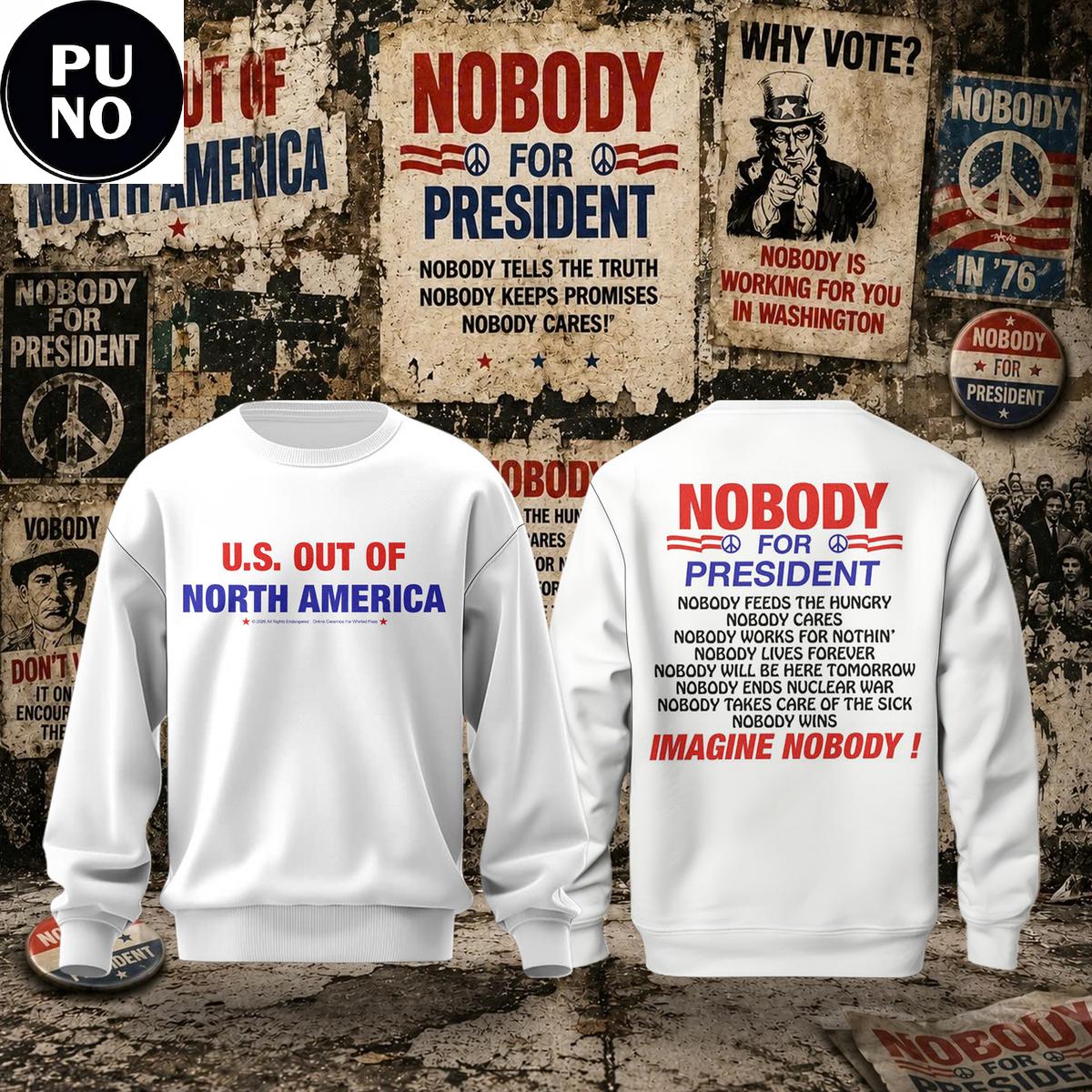 Wavy Gravy Tribute 1976 Nobody For President Hoodie T-Shirt