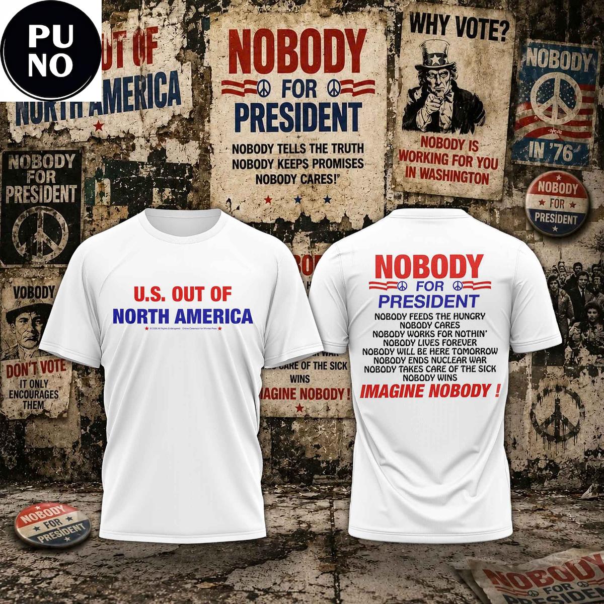 Wavy Gravy Tribute 1976 Nobody For President Hoodie T-Shirt