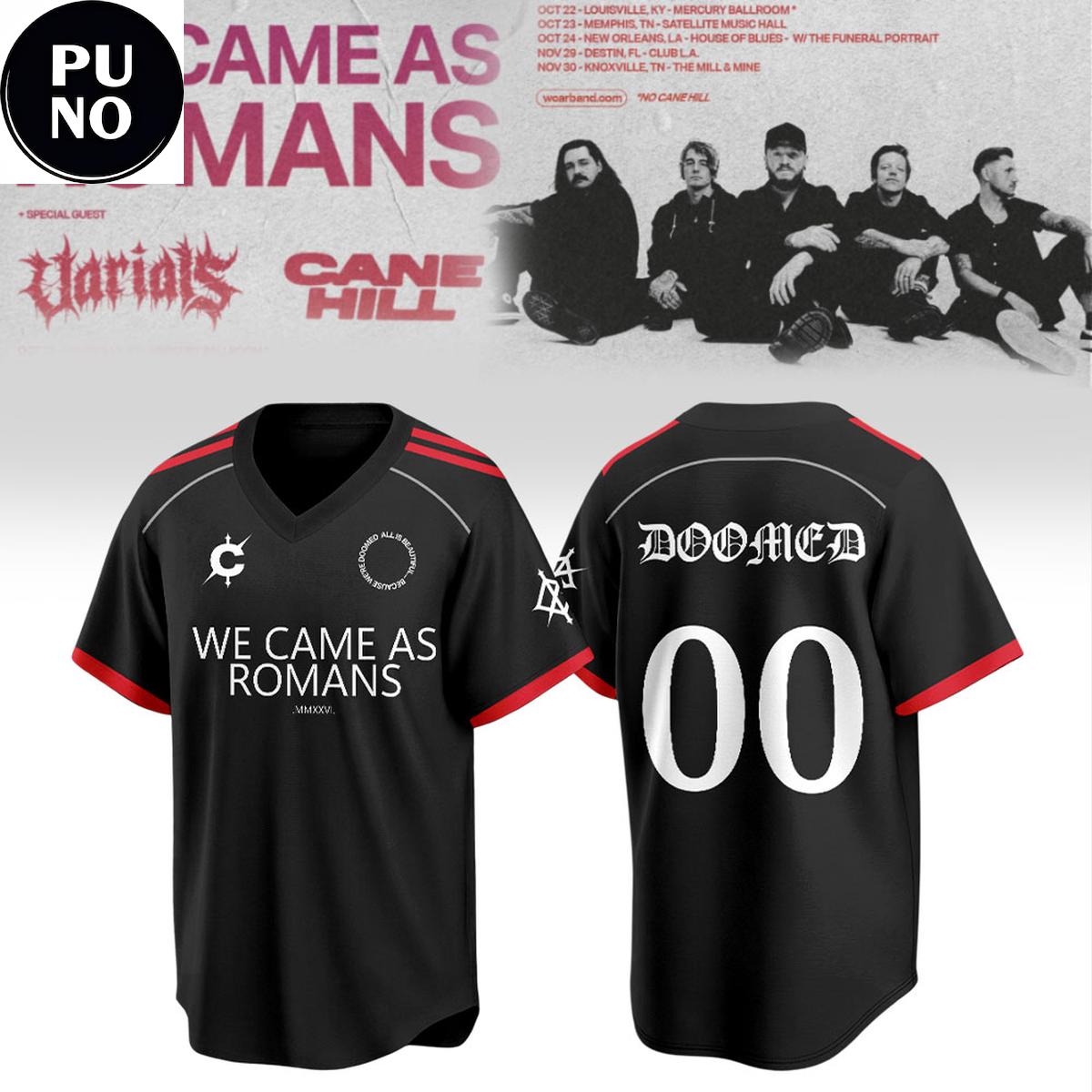 We Came As Romans Tour 2026 Personalized Football Jersey