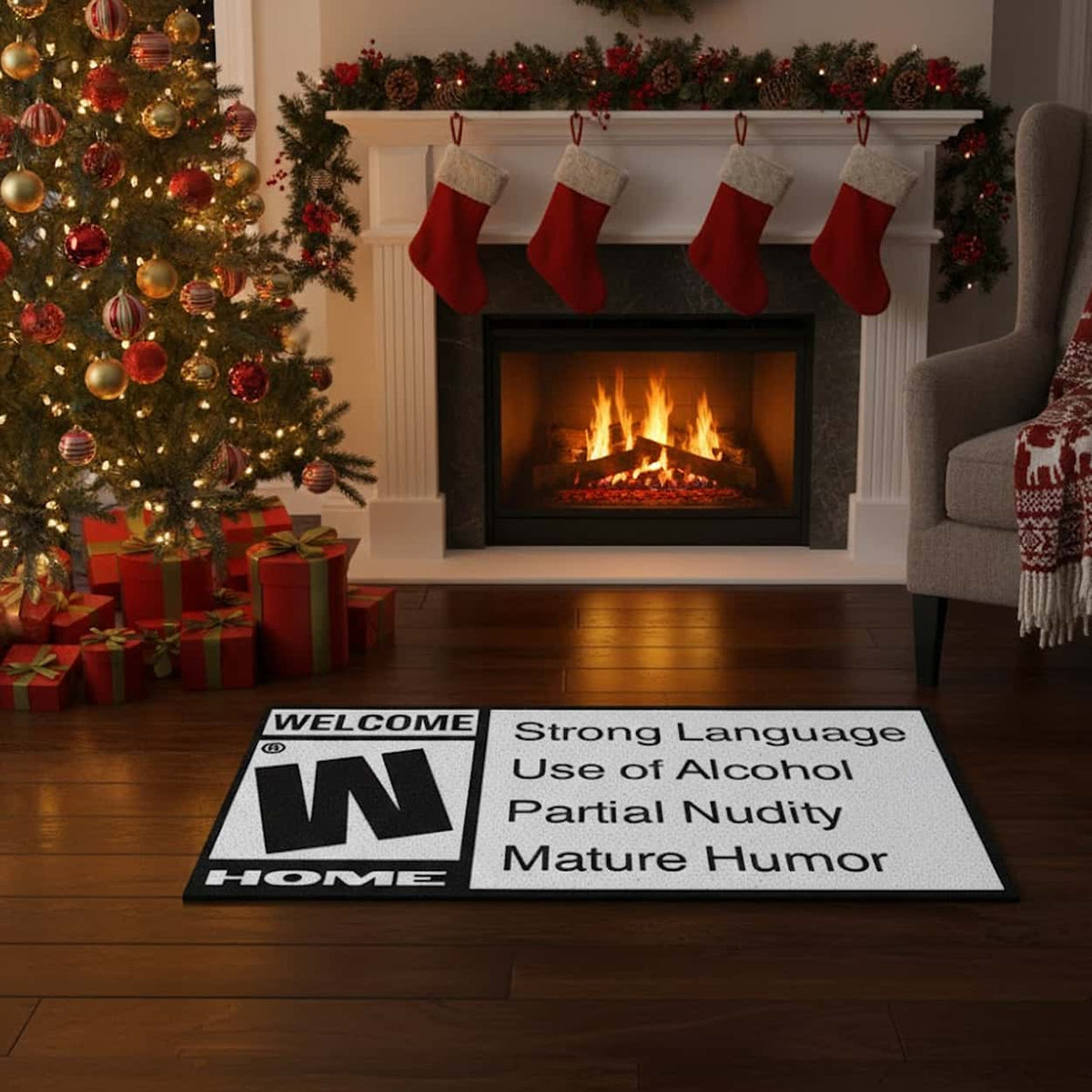 Welcome Home Strong Language Doormat