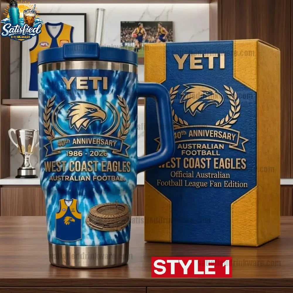 West Coast Eagles 40th Anniversary Collector Edition Yeti Tumbler