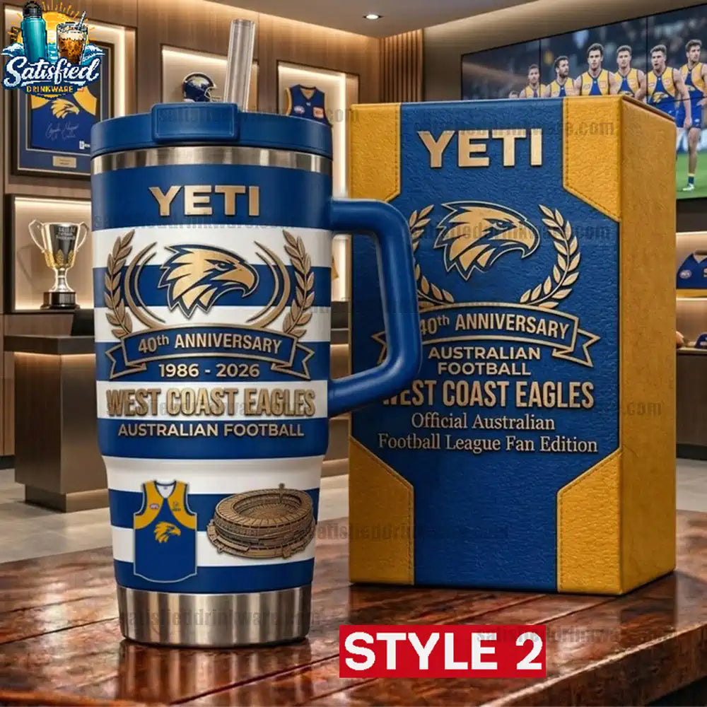 West Coast Eagles 40th Anniversary Collector Edition Yeti Tumbler