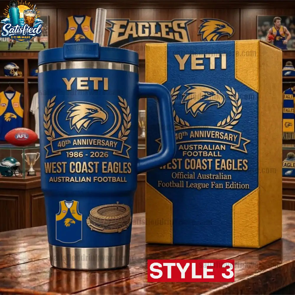 West Coast Eagles 40th Anniversary Collector Edition Yeti Tumbler