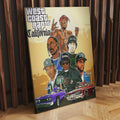 West Coast Rap 90s California Poster Canvas