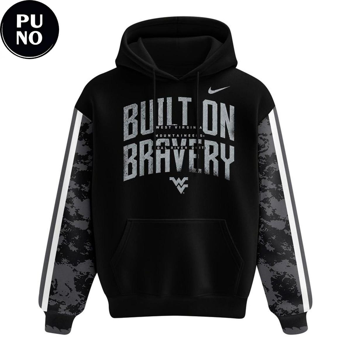 West Virginia Mountaineers 2026 Built on Bravery Hoodie T-Shirt