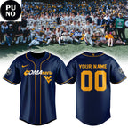 West Virginia Mountaineers 2026 College World Series Personalized Baseball Jersey