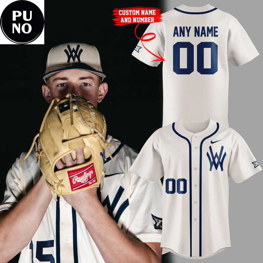 West Virginia Mountaineers 2026 Throwback Uniform Personalized Baseball Jersey