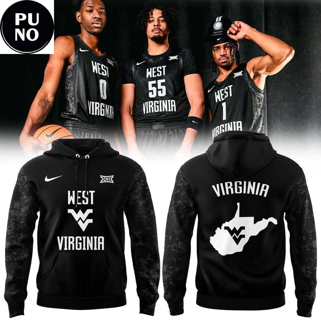 West Virginia Mountaineers Basketball 2026 Dark Mode Hoodie T-Shirt