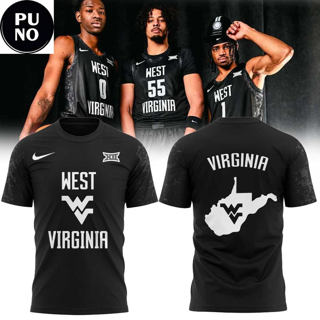 West Virginia Mountaineers Basketball 2026 Dark Mode Hoodie T-Shirt