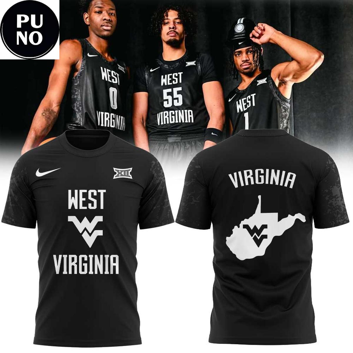 West Virginia Mountaineers Basketball 2026 Dark Mode Hoodie T-Shirt