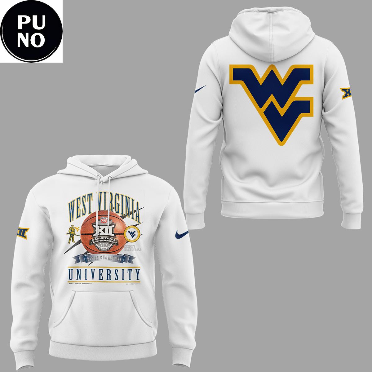 West Virginia Mountaineers Women’s Basketball 2026 Big 12 Tournament Champions Hoodie T-Shirt