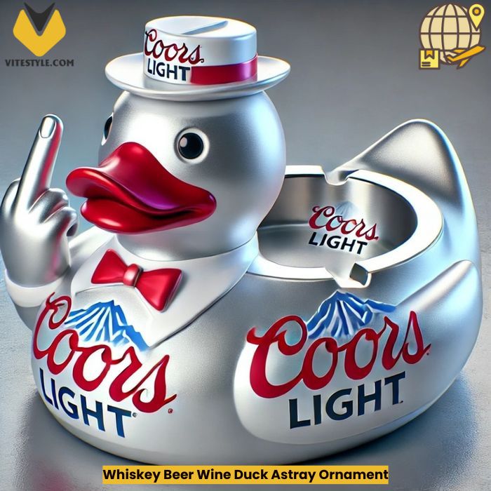 Whiskey Beer Wine Duck Astray Ornament