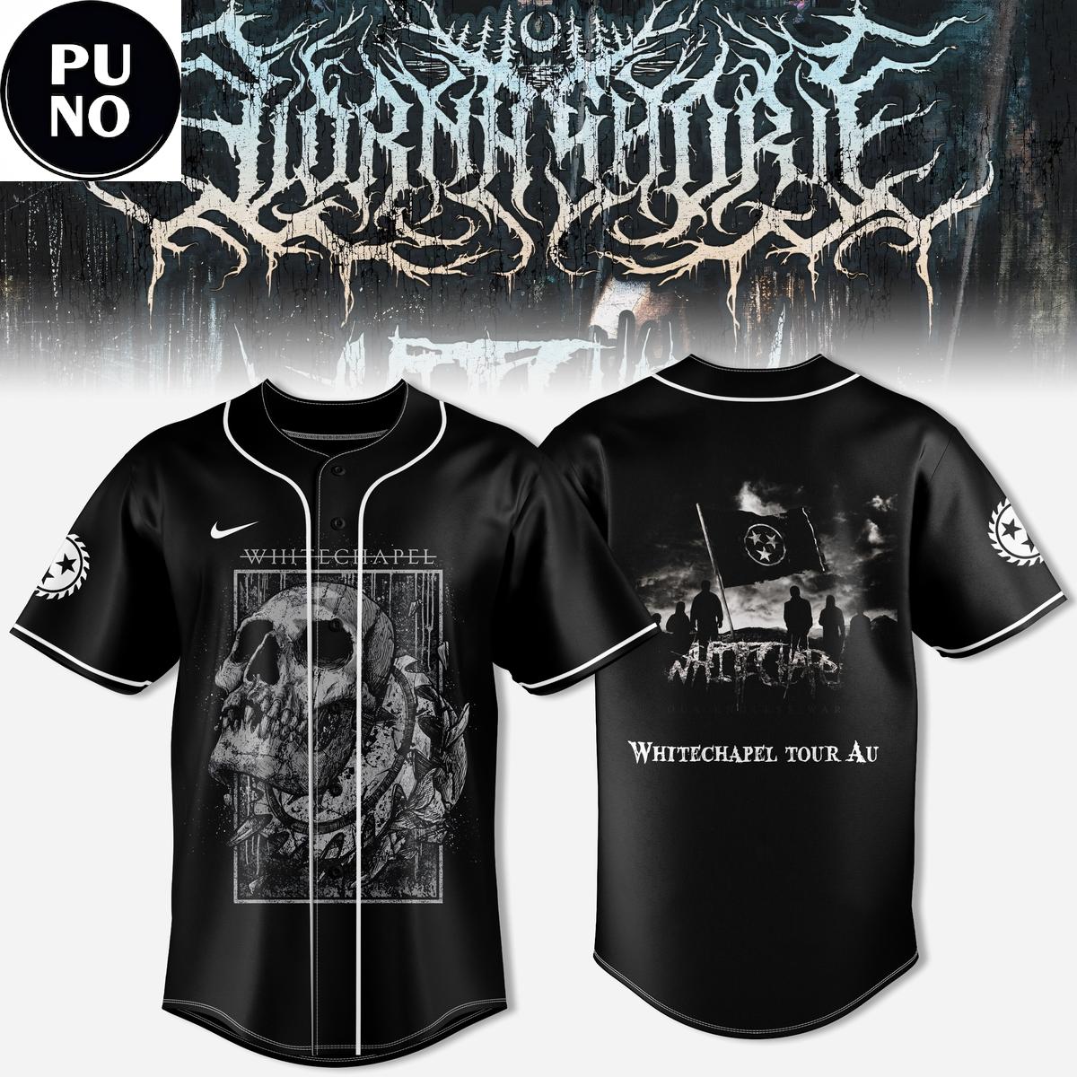 Whitechapel Tour AU 2026 Our Endless War Baseball Jersey