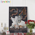 Willie Mays Forever Giant 1931-2024 Signature Wall Art Poster Canvas