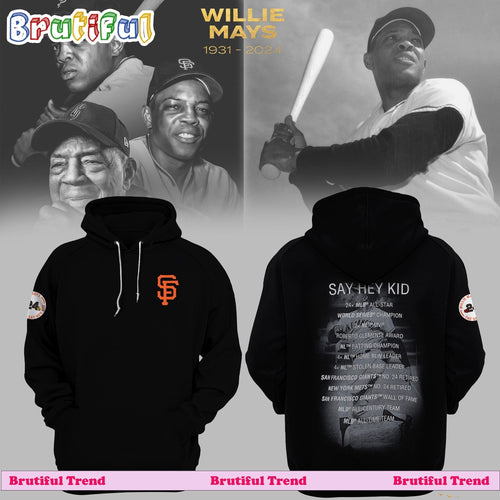 Willie Mays San Francisco Giants 1931-2024 Hoodie T-Shirt