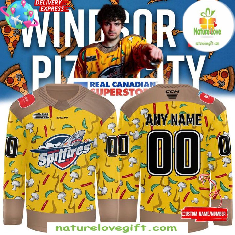 Windsor Spitfires 2026 Hockey Jersey Pizza City Edition