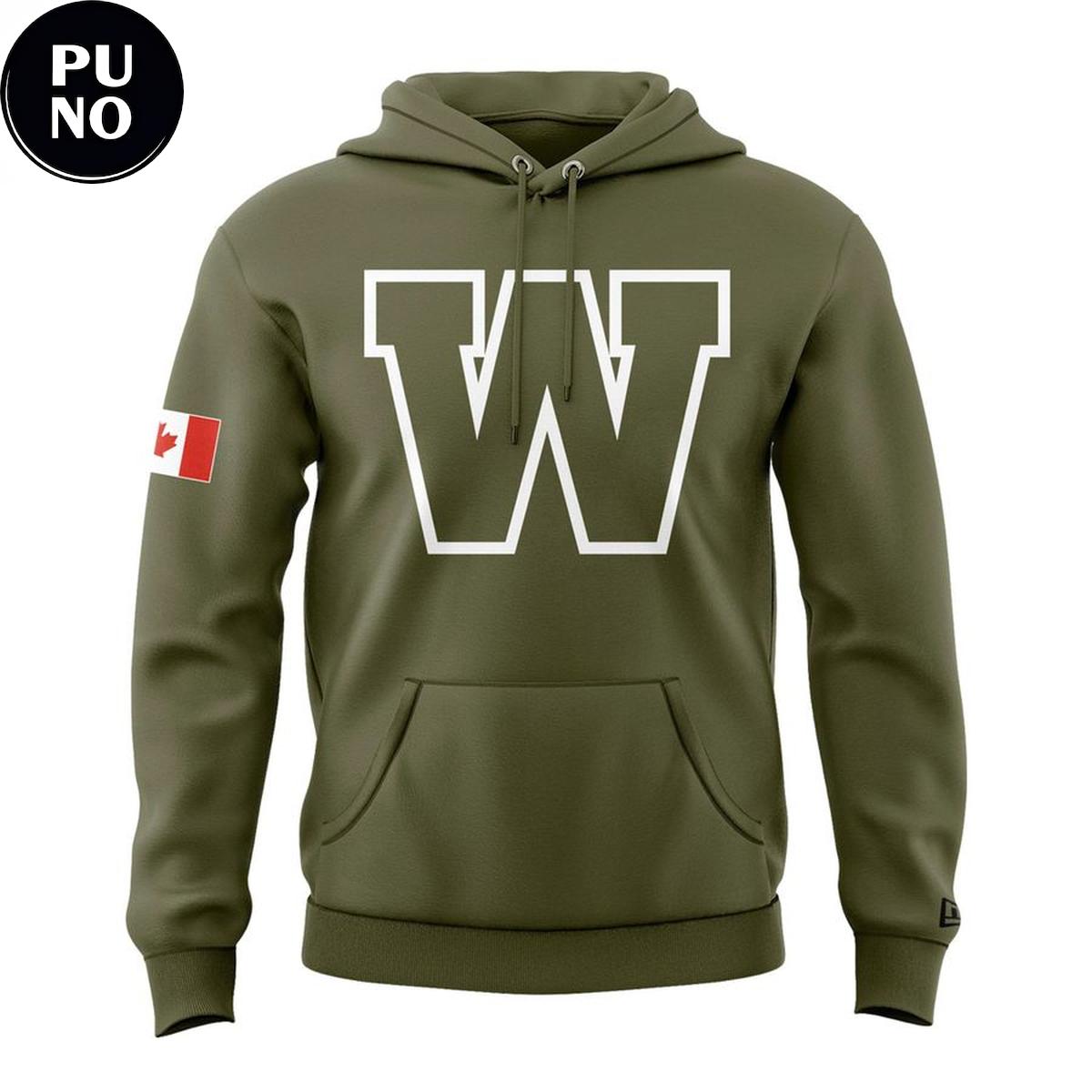 Winnipeg Blue Bombers 2026 Salute to Service Hoodie T-Shirt