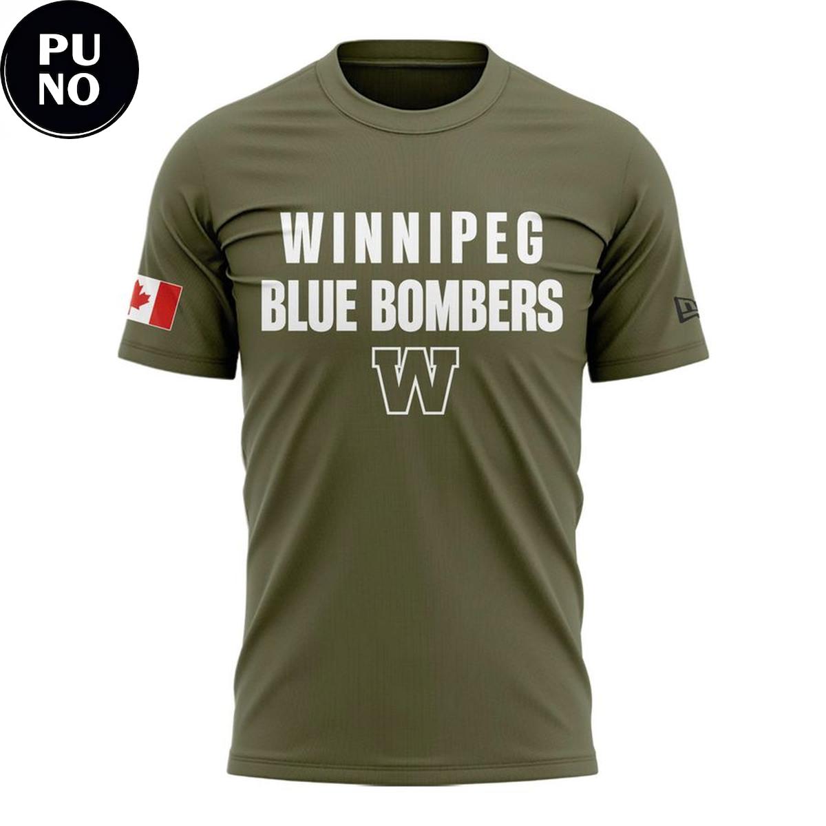 Winnipeg Blue Bombers 2026 Salute to Service Hoodie T-Shirt
